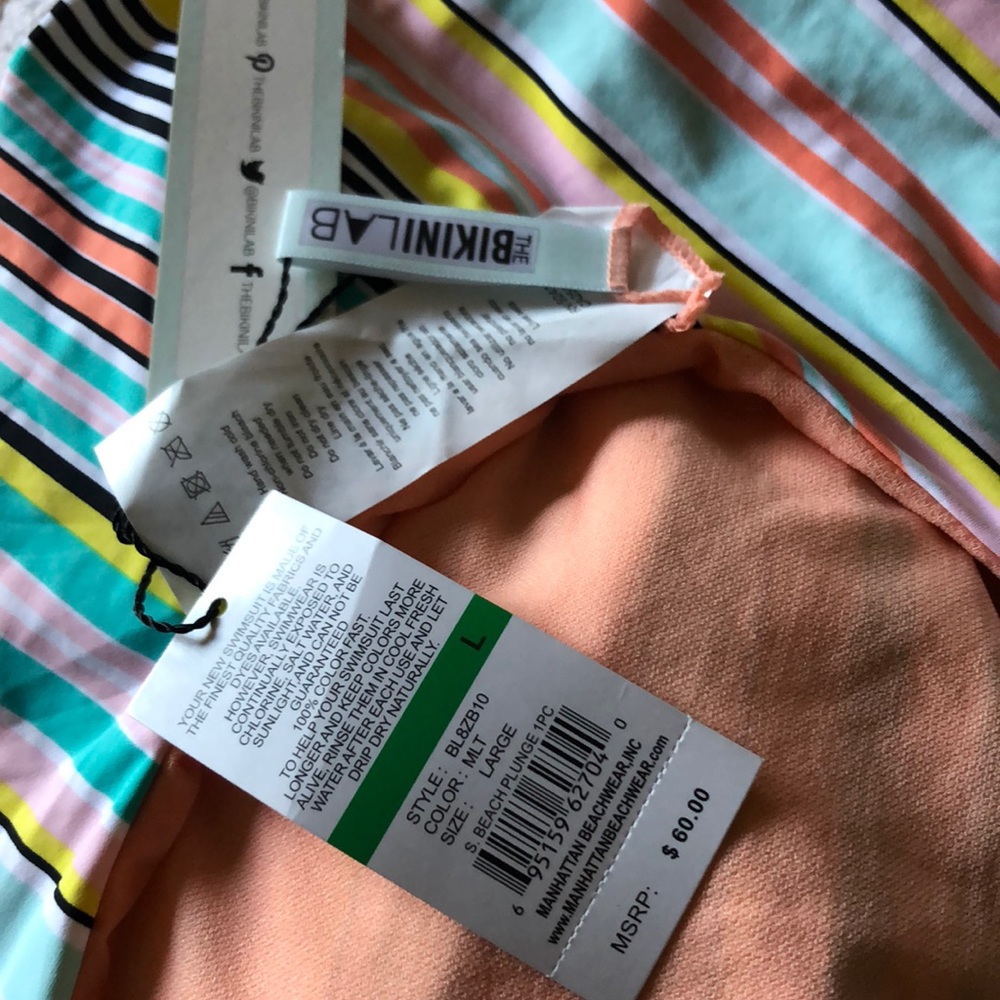 The Bikini Lab South Beach Striped Bathing Suit - Picture 5 of 5
